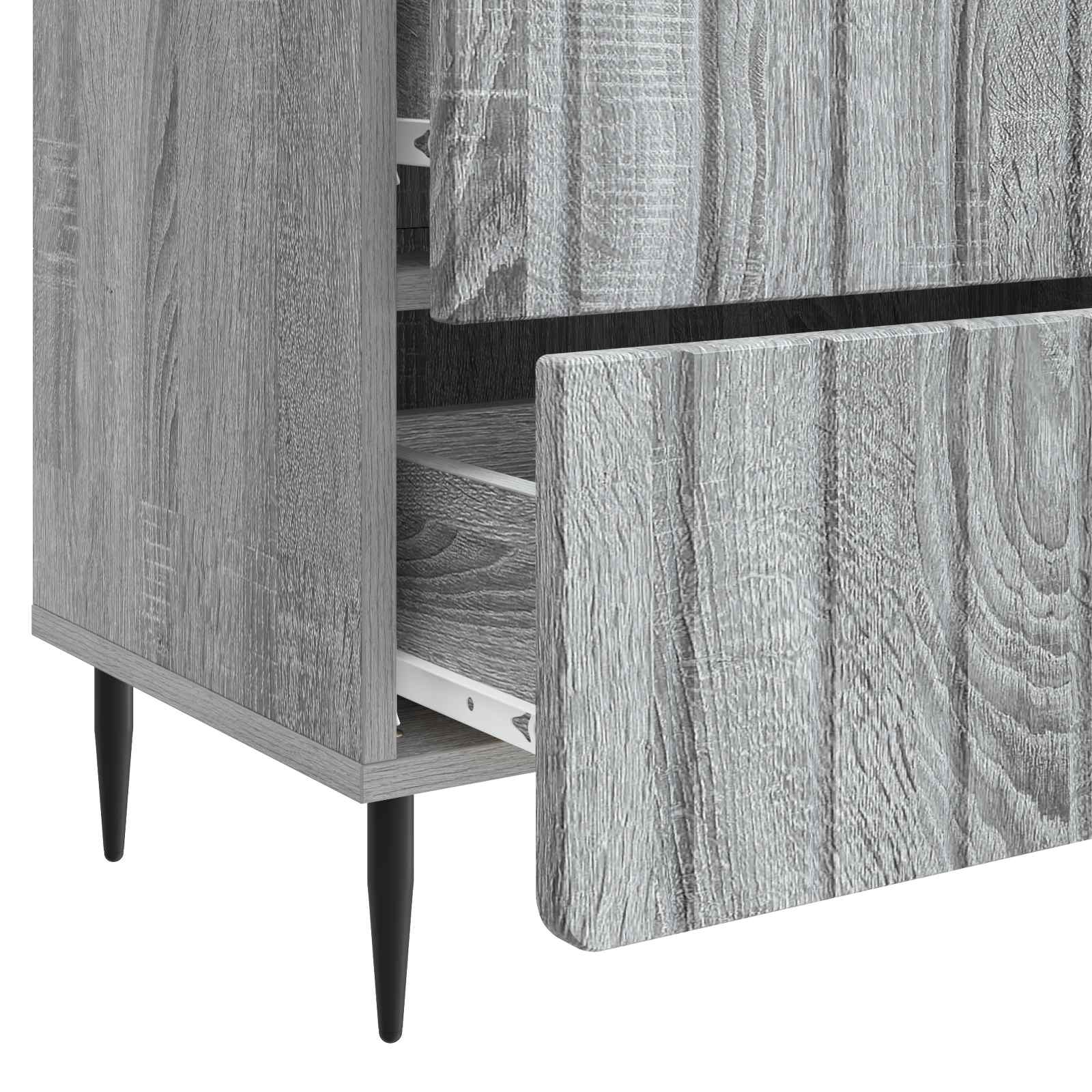 vidaXL Szafka Nocna z szufladą Szary Sonoma 62 x 34,5 x 49,5 cm