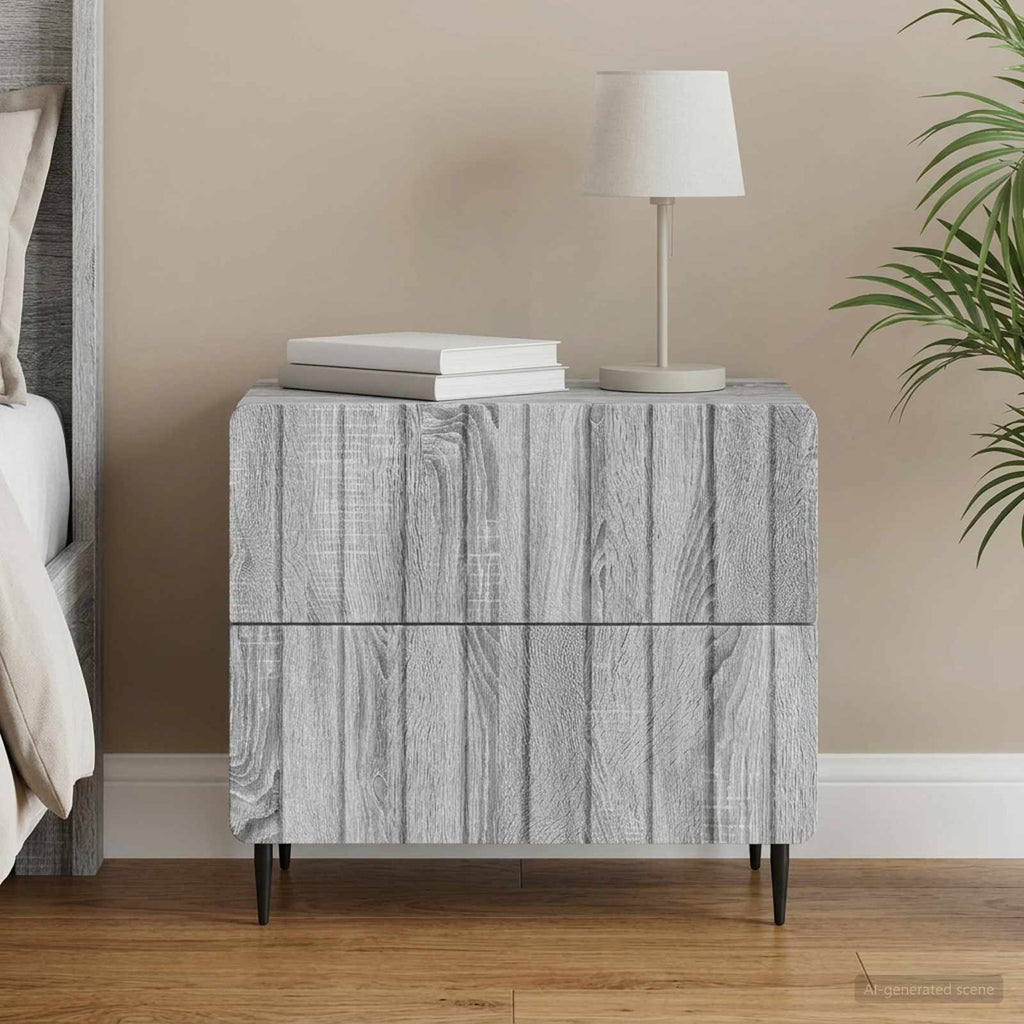 vidaXL Szafka Nocna z szufladą Szary Sonoma 62 x 34,5 x 49,5 cm