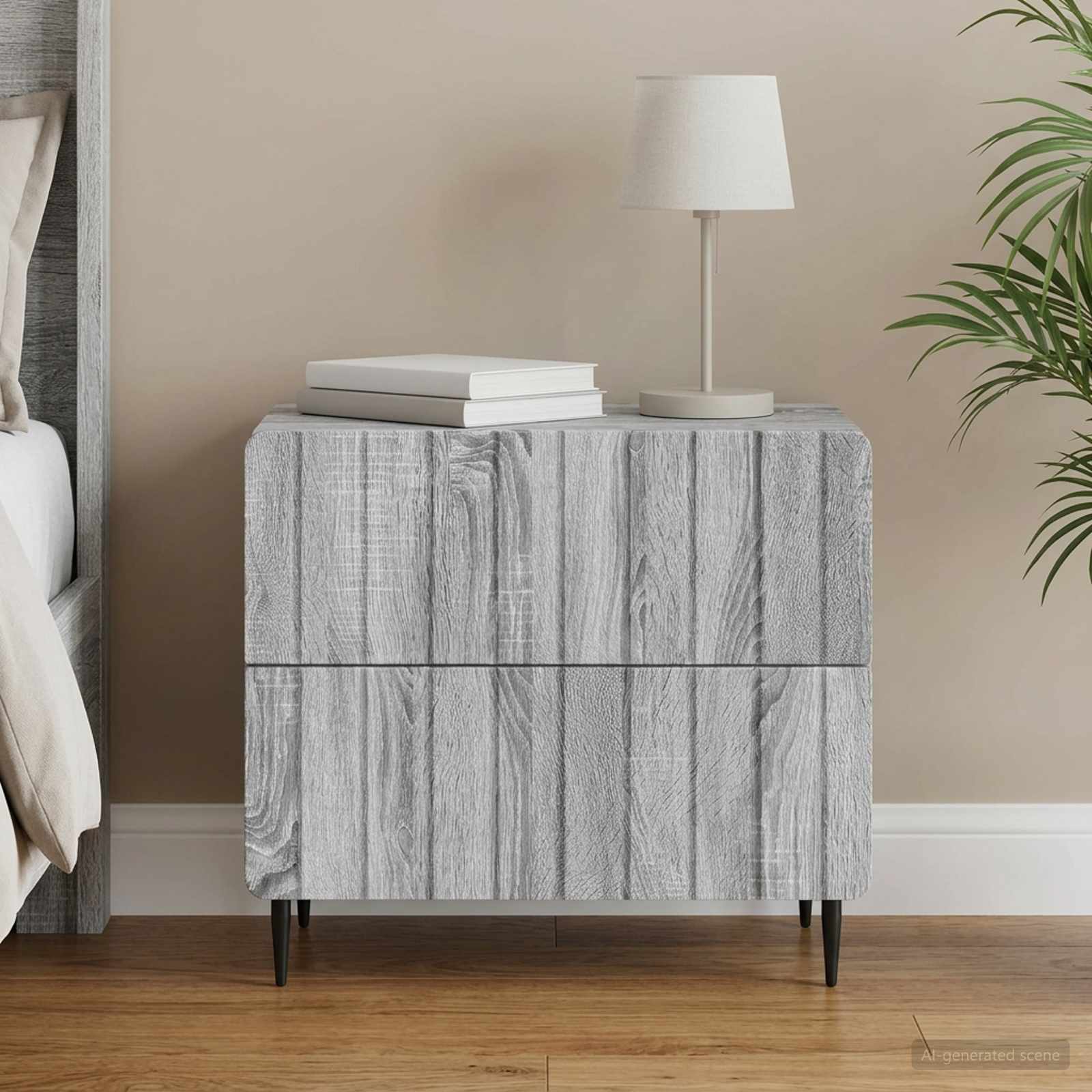 vidaXL Szafka Nocna z szufladą Szary Sonoma 62 x 34,5 x 49,5 cm