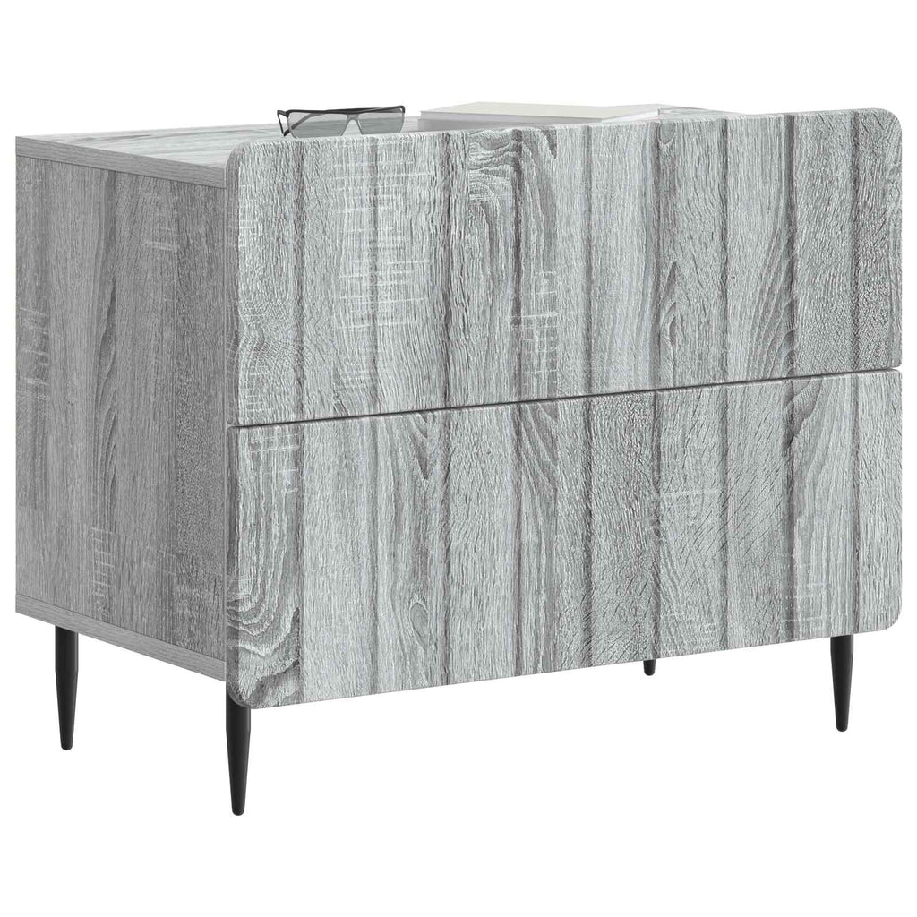 vidaXL Szafka Nocna z szufladą Szary Sonoma 62 x 34,5 x 49,5 cm