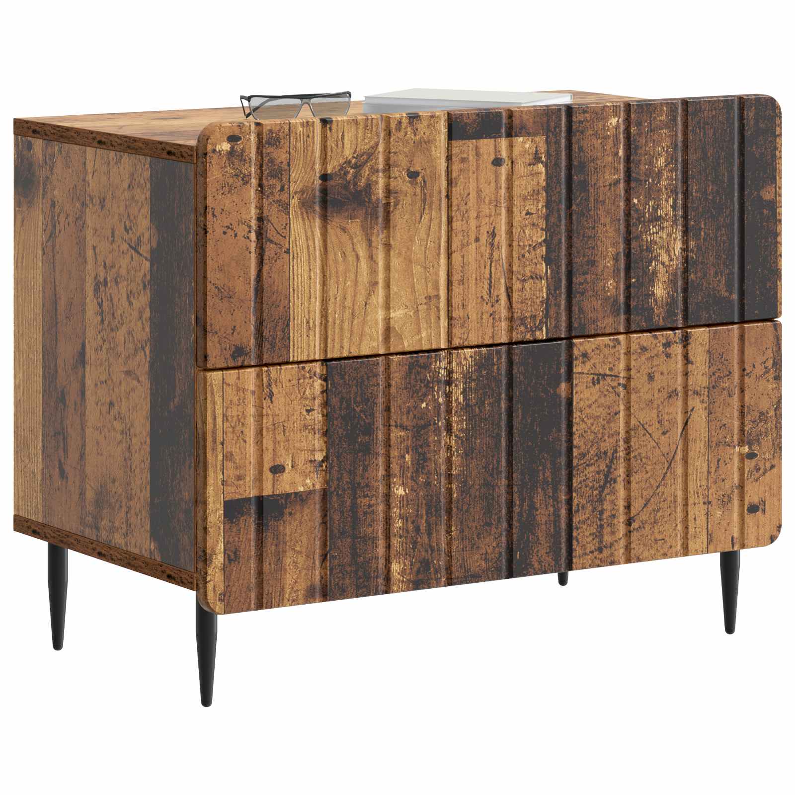 vidaXL Szafka Nocna z szufladą Stare drewno 62 x 34,5 x 49,5 cm