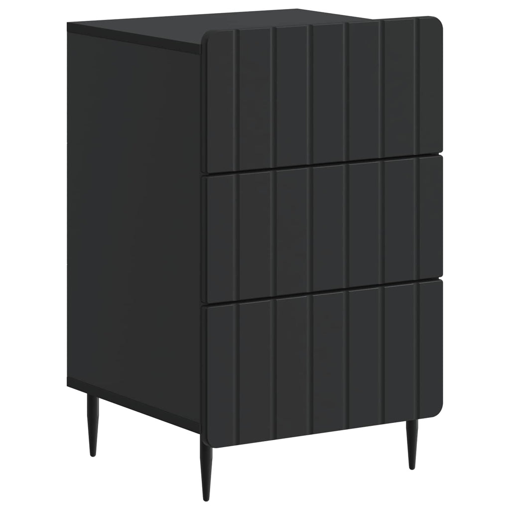 vidaXL Szafka Nocna Czarny 43x 41 x 68 cm Drewno inżynieryjne