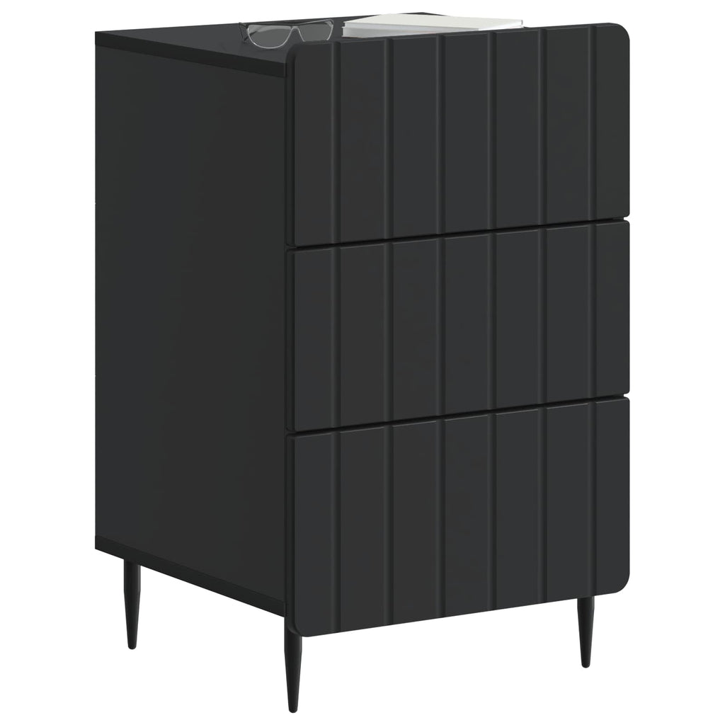 vidaXL Szafka Nocna Czarny 43x 41 x 68 cm Drewno inżynieryjne