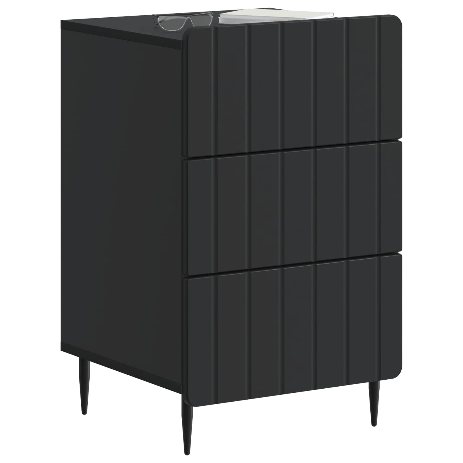 vidaXL Szafka Nocna Czarny 43x 41 x 68 cm Drewno inżynieryjne