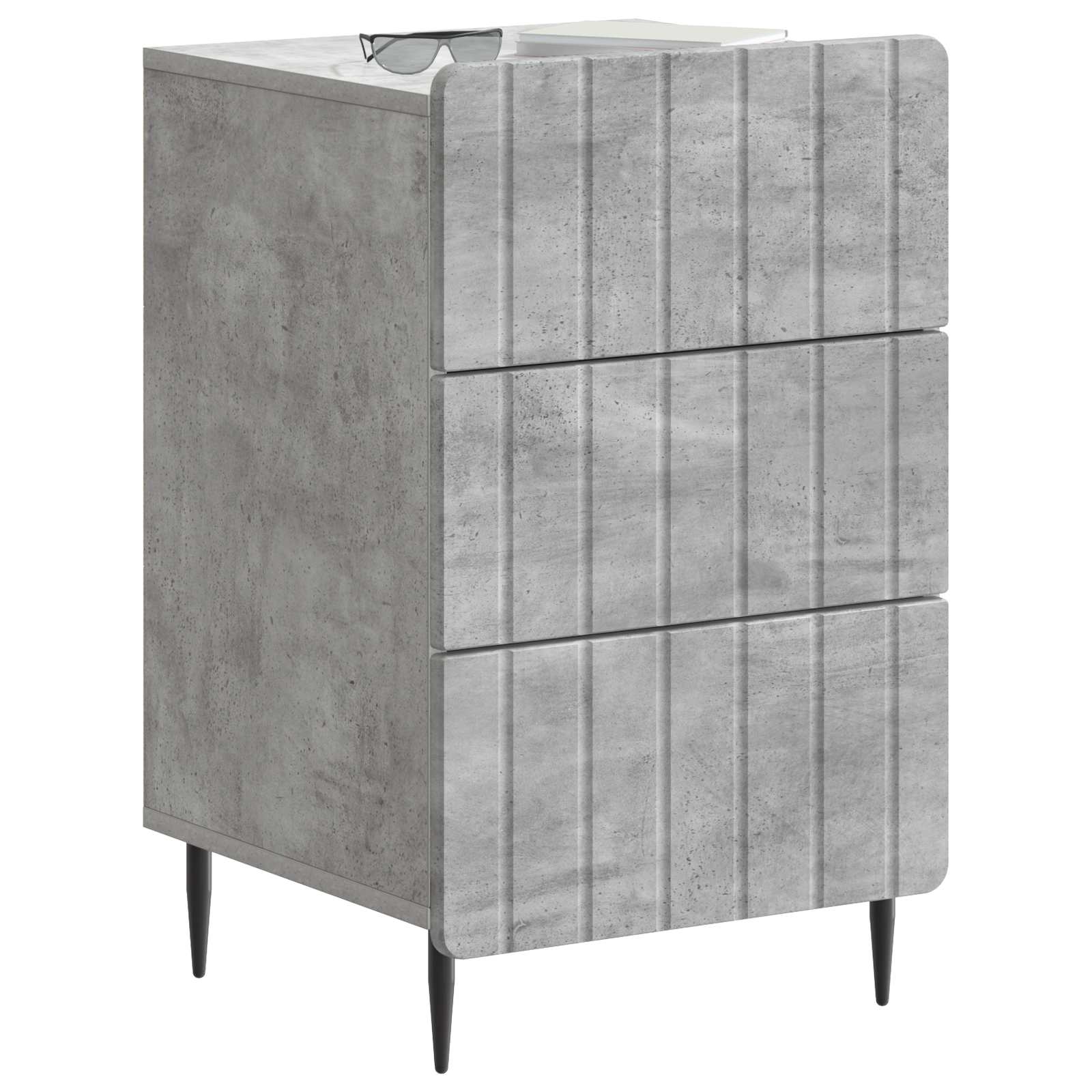 vidaXL Szafka Nocna Betonowy szary 43x 41 x 68 cm Drewno inżynieryjne