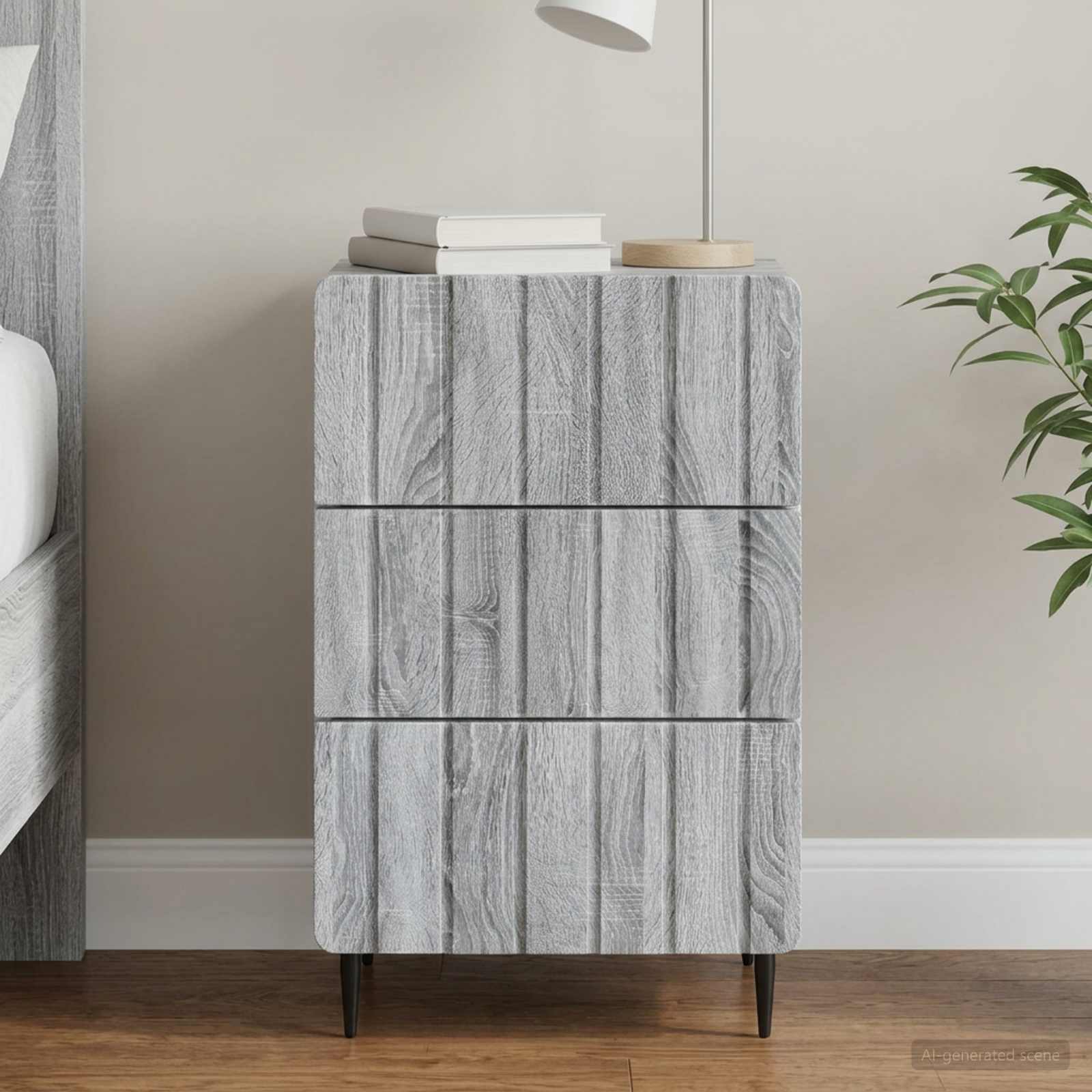 vidaXL Szafka Nocna Szary Sonoma 43x 41 x 68 cm Drewno inżynieryjne