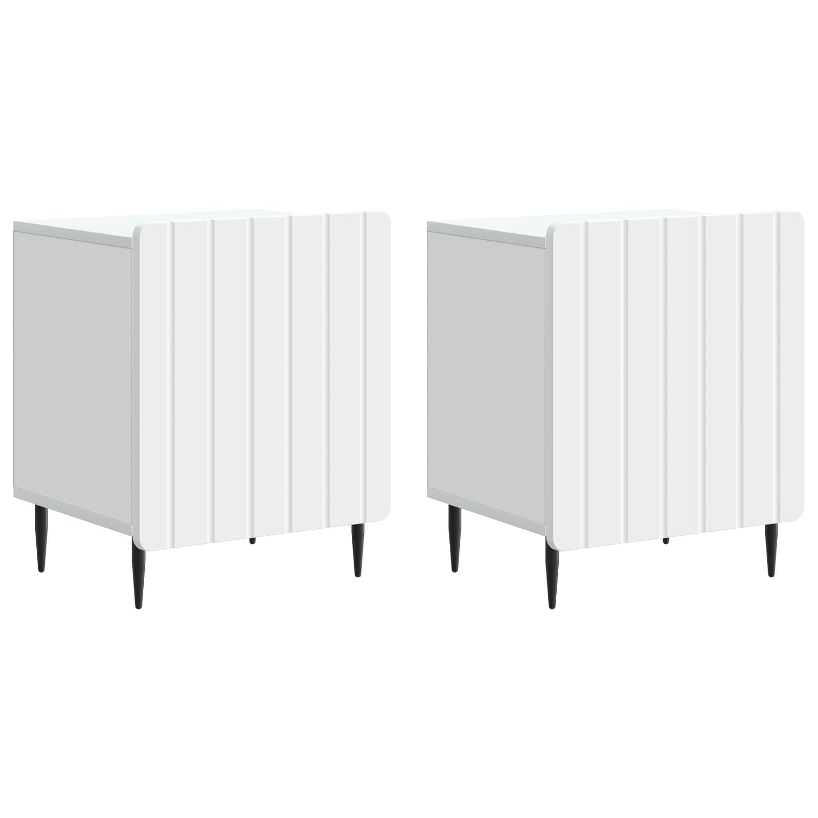 vidaXL Szafka Nocna 2 pcs Biały 43 x 34,5 x 52 cm Drewno inżynieryjne