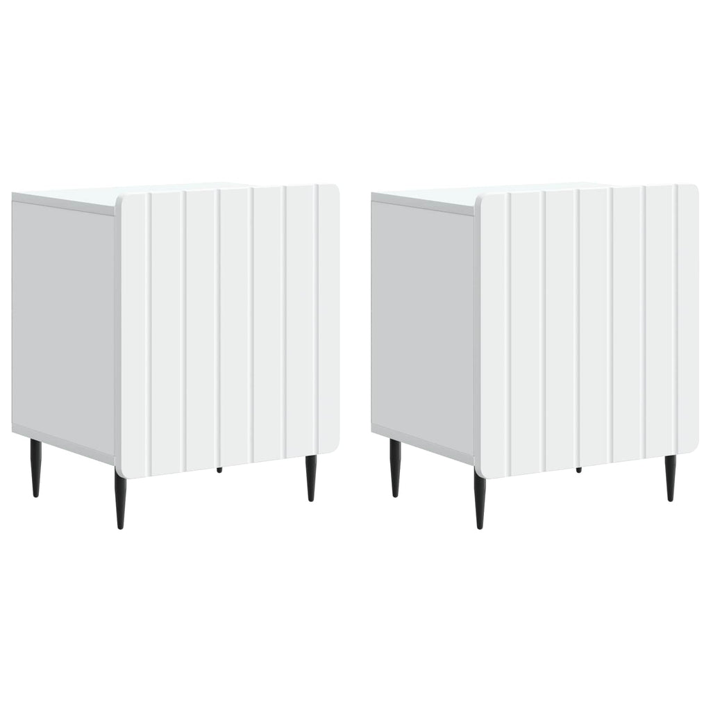 vidaXL Szafka Nocna 2 szt. Biały 43 x 34,5 x 52 cm Drewno inżynieryjne