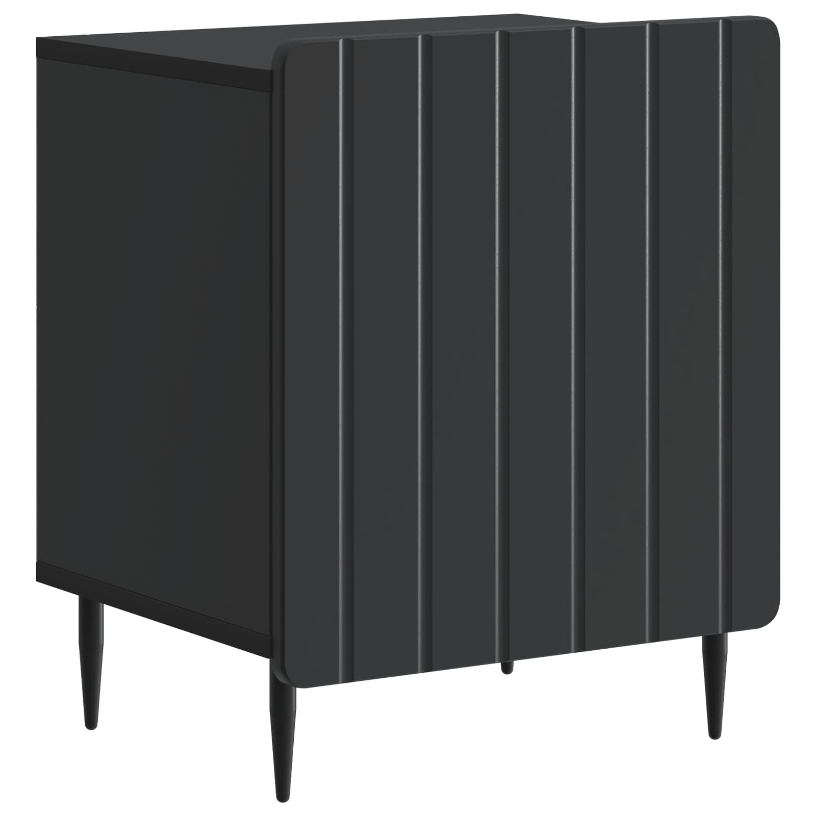 vidaXL Szafka Nocna 2 pcs Czarny 43 x 34,5 x 52 cm Drewno inżynieryjne