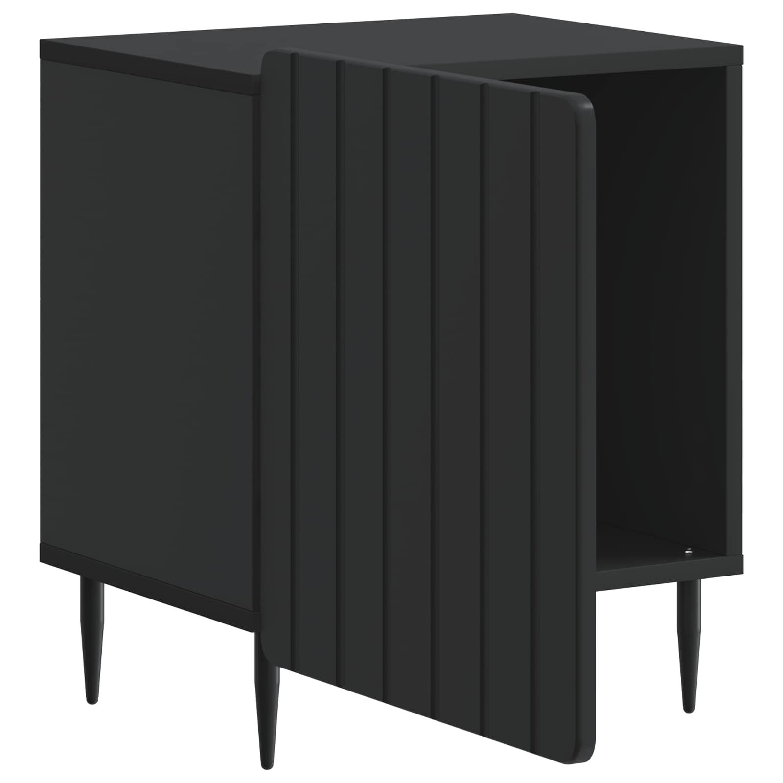 vidaXL Szafka Nocna 2 pcs Czarny 43 x 34,5 x 52 cm Drewno inżynieryjne