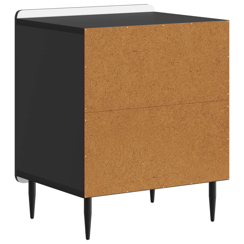 vidaXL Szafka Nocna 2 pcs Czarny 43 x 34,5 x 52 cm Drewno inżynieryjne
