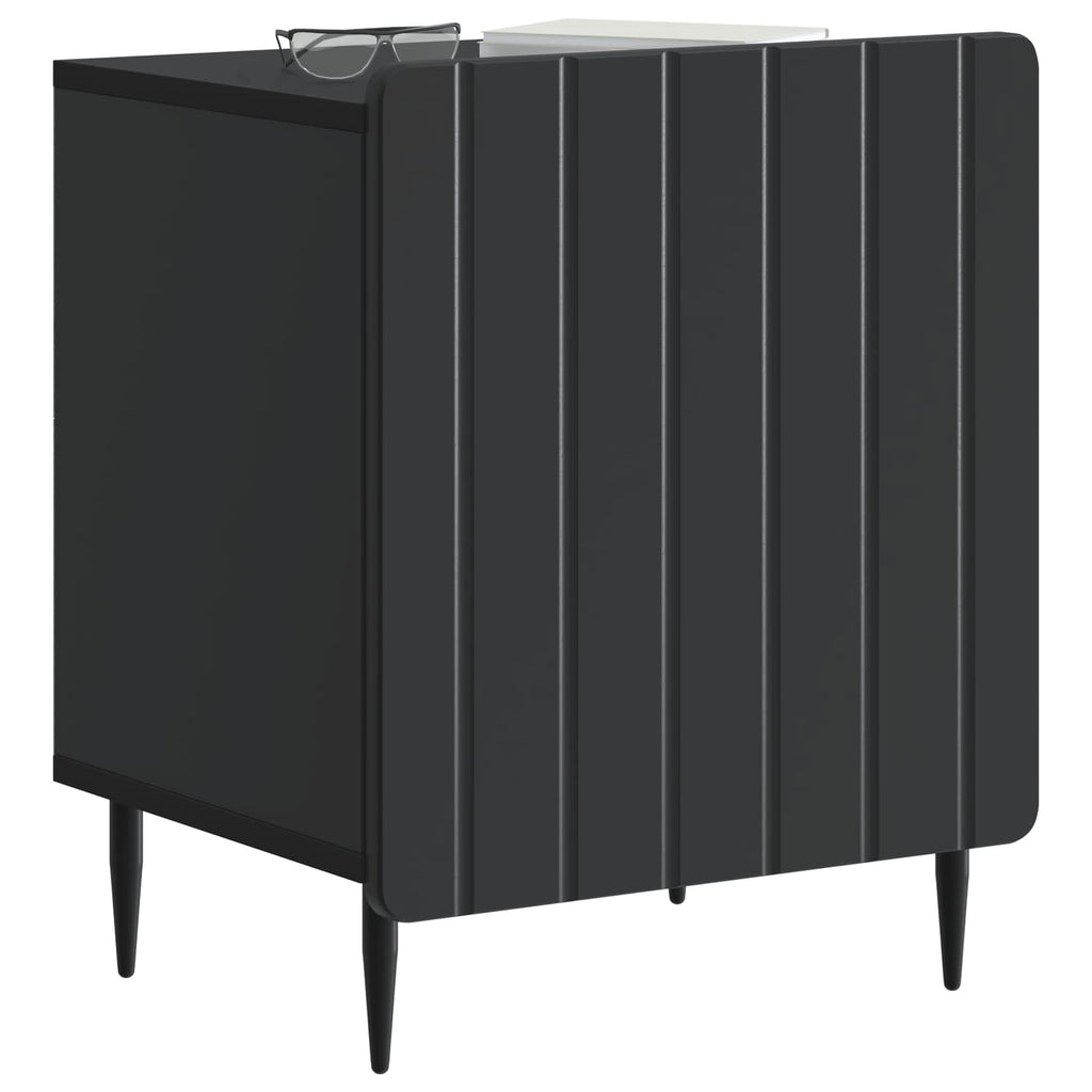 vidaXL Szafka Nocna 2 pcs Czarny 43 x 34,5 x 52 cm Drewno inżynieryjne