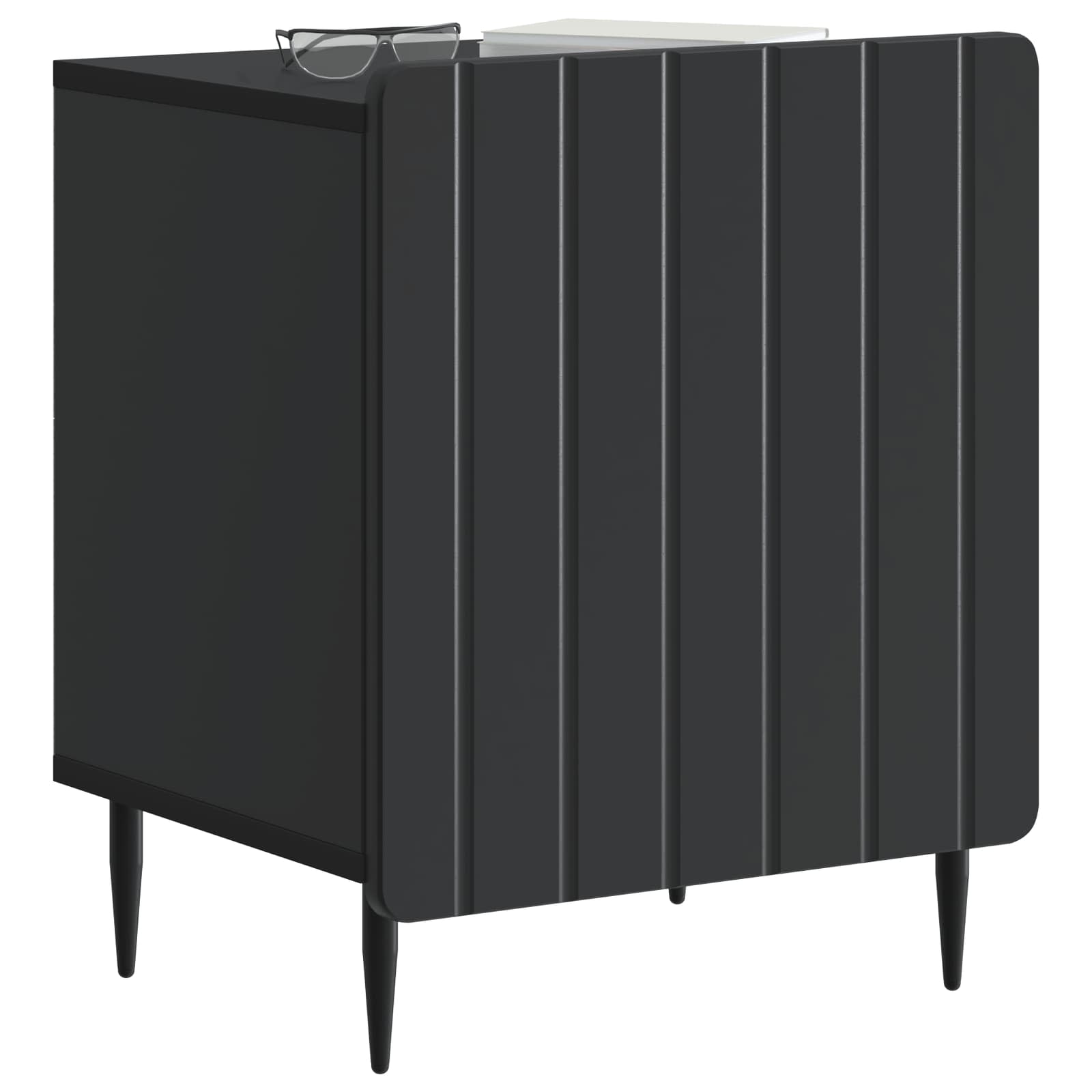 vidaXL Szafka Nocna 2 pcs Czarny 43 x 34,5 x 52 cm Drewno inżynieryjne