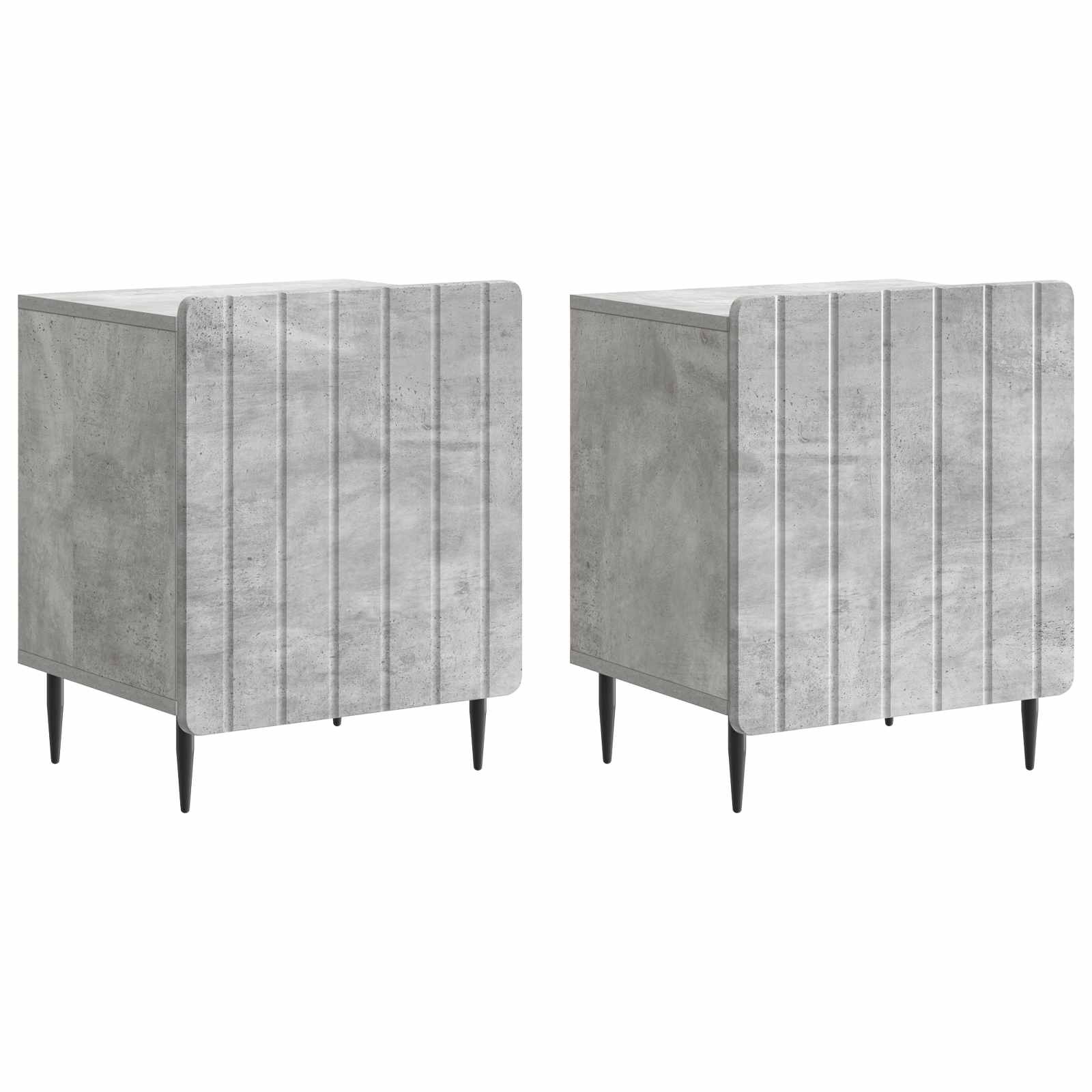 vidaXL Szafka Nocna 2 pcs Betonowy szary 43 x 34,5 x 52 cm