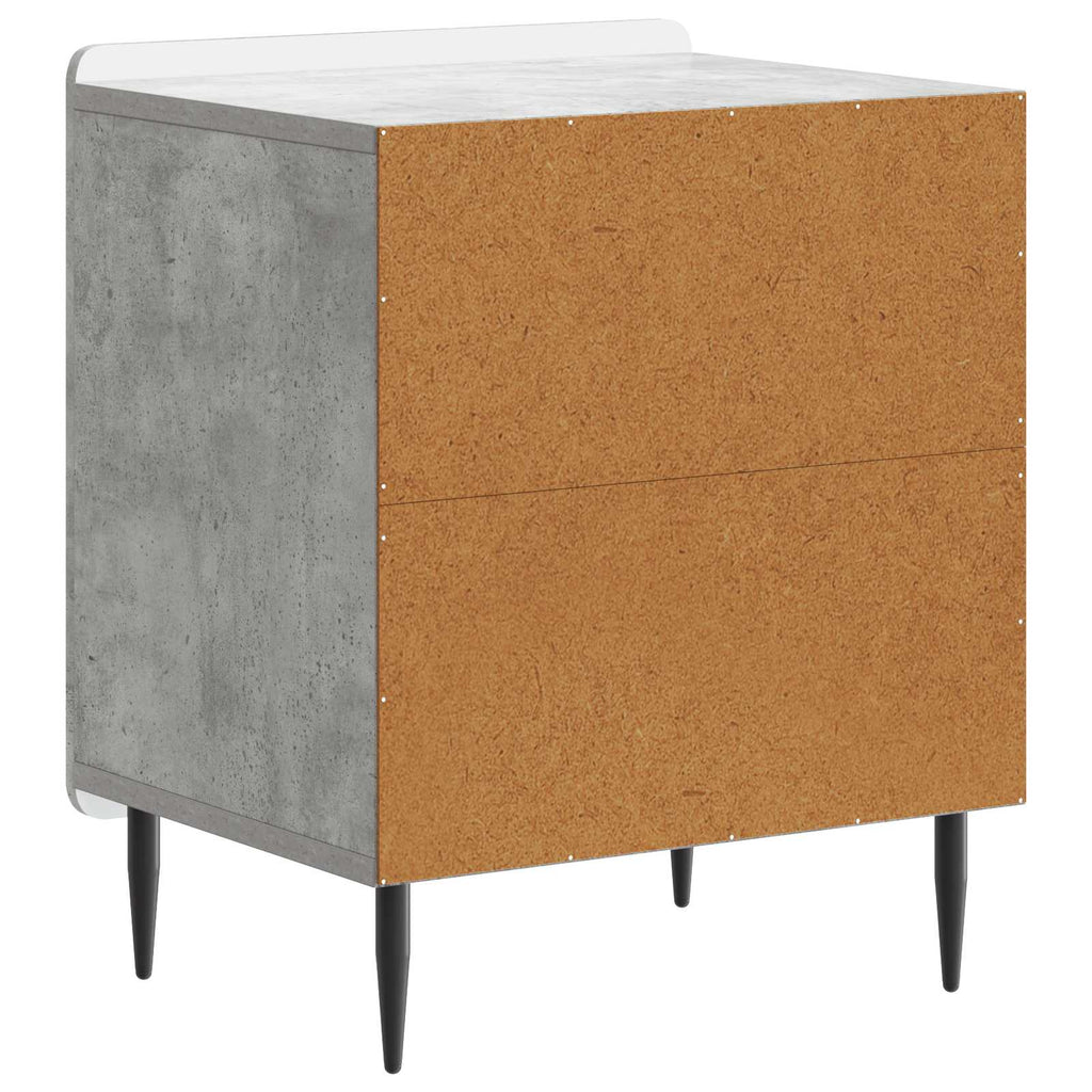 vidaXL Szafka Nocna 2 pcs Betonowy szary 43 x 34,5 x 52 cm