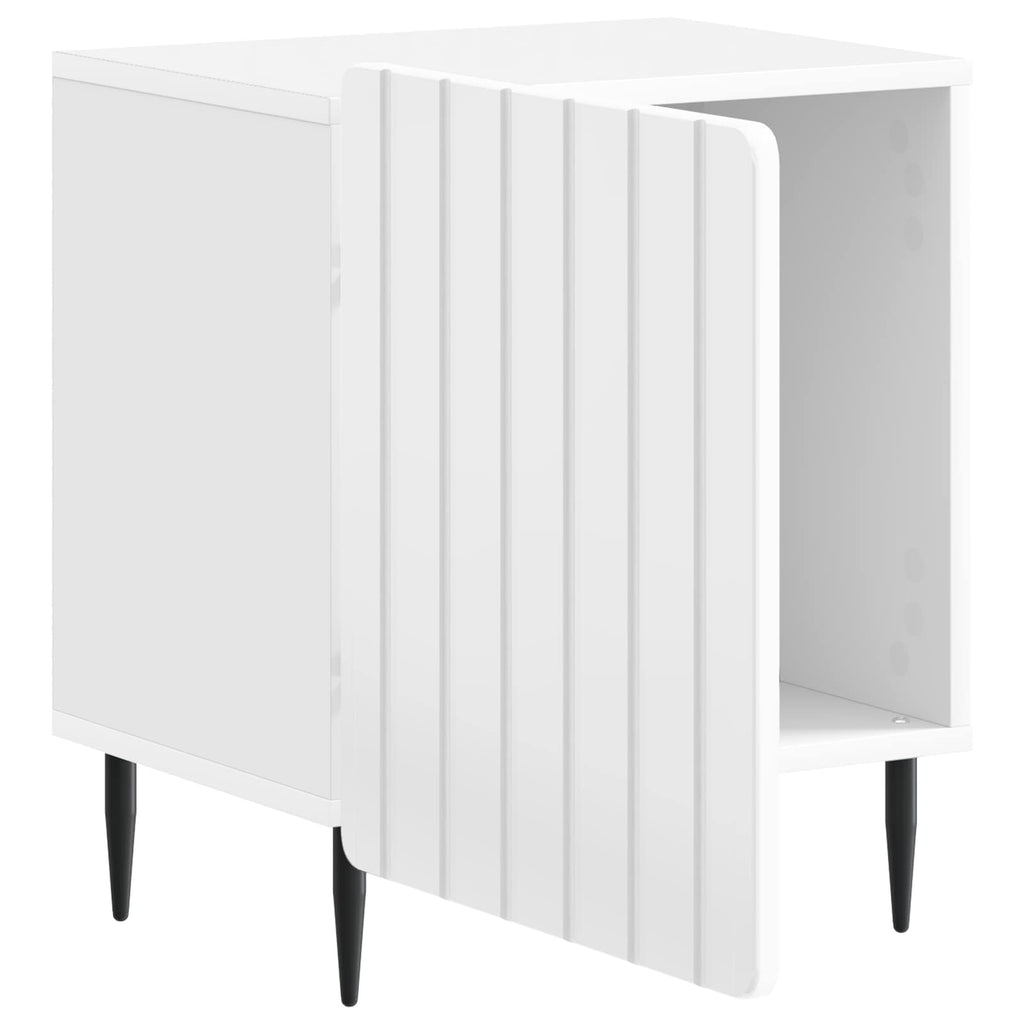 vidaXL Szafka Nocna Biały wysoki połysk 43 x 34,5 x 52 cm