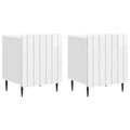 vidaXL Szafka Nocna 2 pcs Biały wysoki połysk 43 x 34,5 x 52 cm