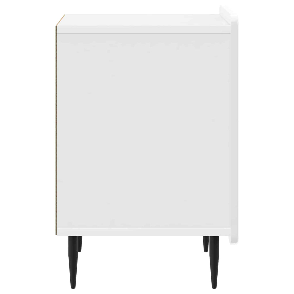 vidaXL Szafka Nocna 2 pcs Biały wysoki połysk 43 x 34,5 x 52 cm