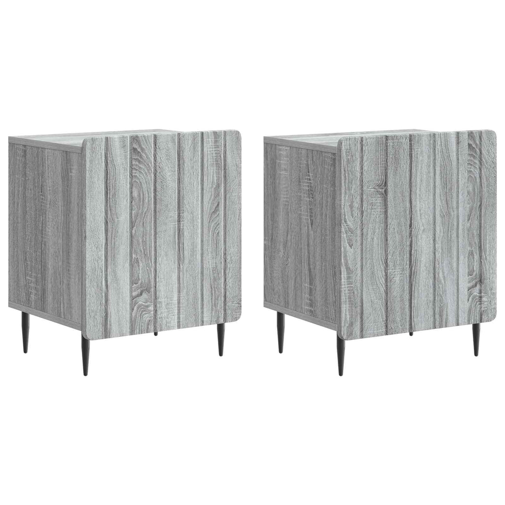 vidaXL Szafka Nocna 2 pcs Szary Sonoma 43 x 34,5 x 52 cm