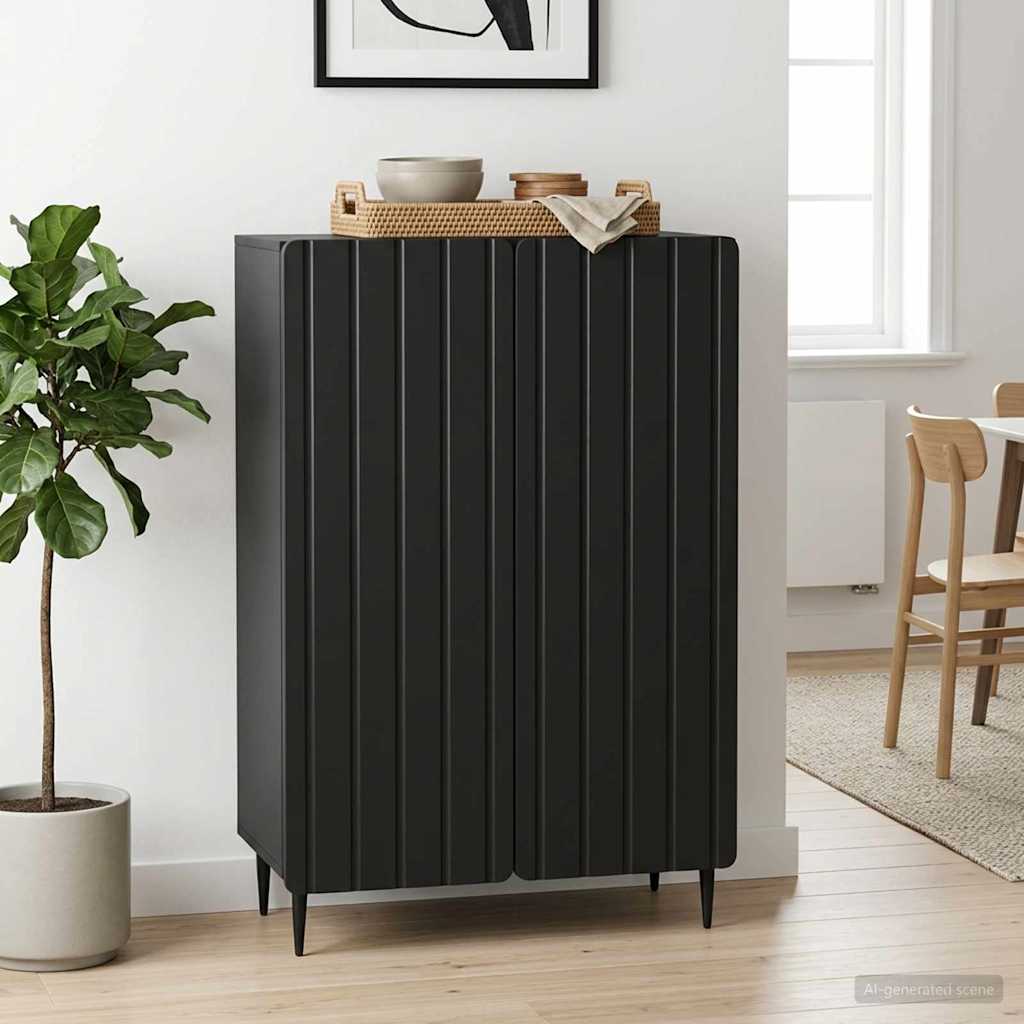 vidaXL Bufet Czarny 66 x 34,5 x 92 cm Drewno inżynieryjne
