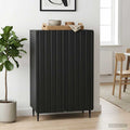 vidaXL Bufet Czarny 66 x 34,5 x 92 cm Drewno inżynieryjne