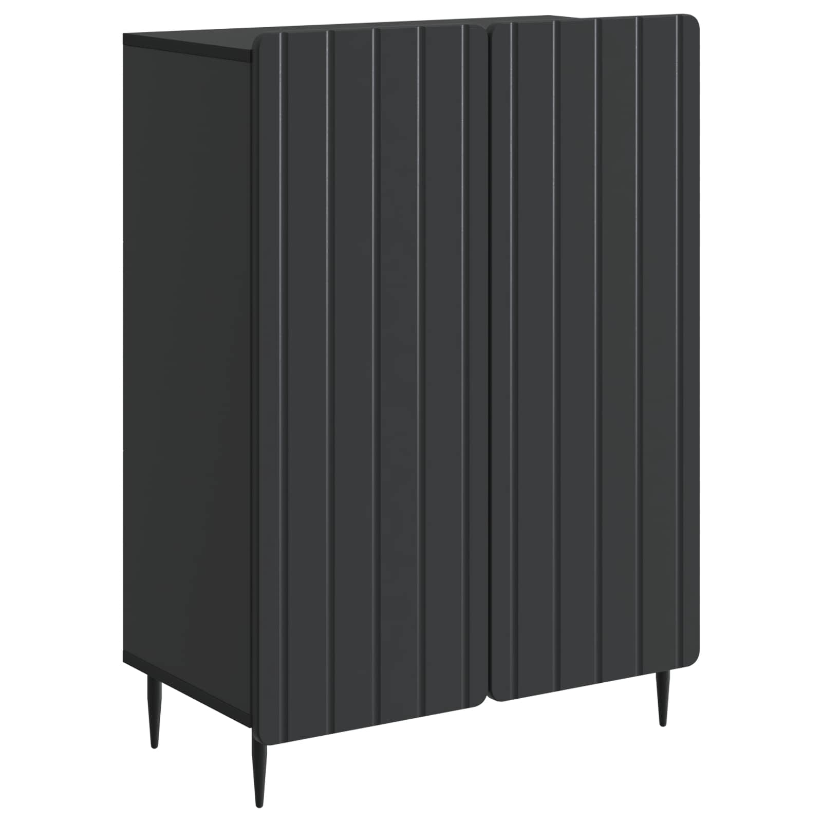 vidaXL Bufet Czarny 66 x 34,5 x 92 cm Drewno inżynieryjne