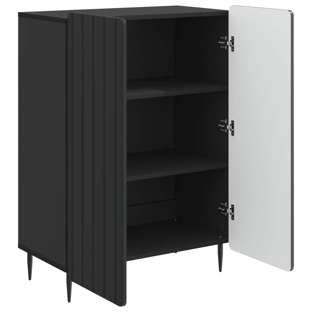 vidaXL Bufet Czarny 66 x 34,5 x 92 cm Drewno inżynieryjne