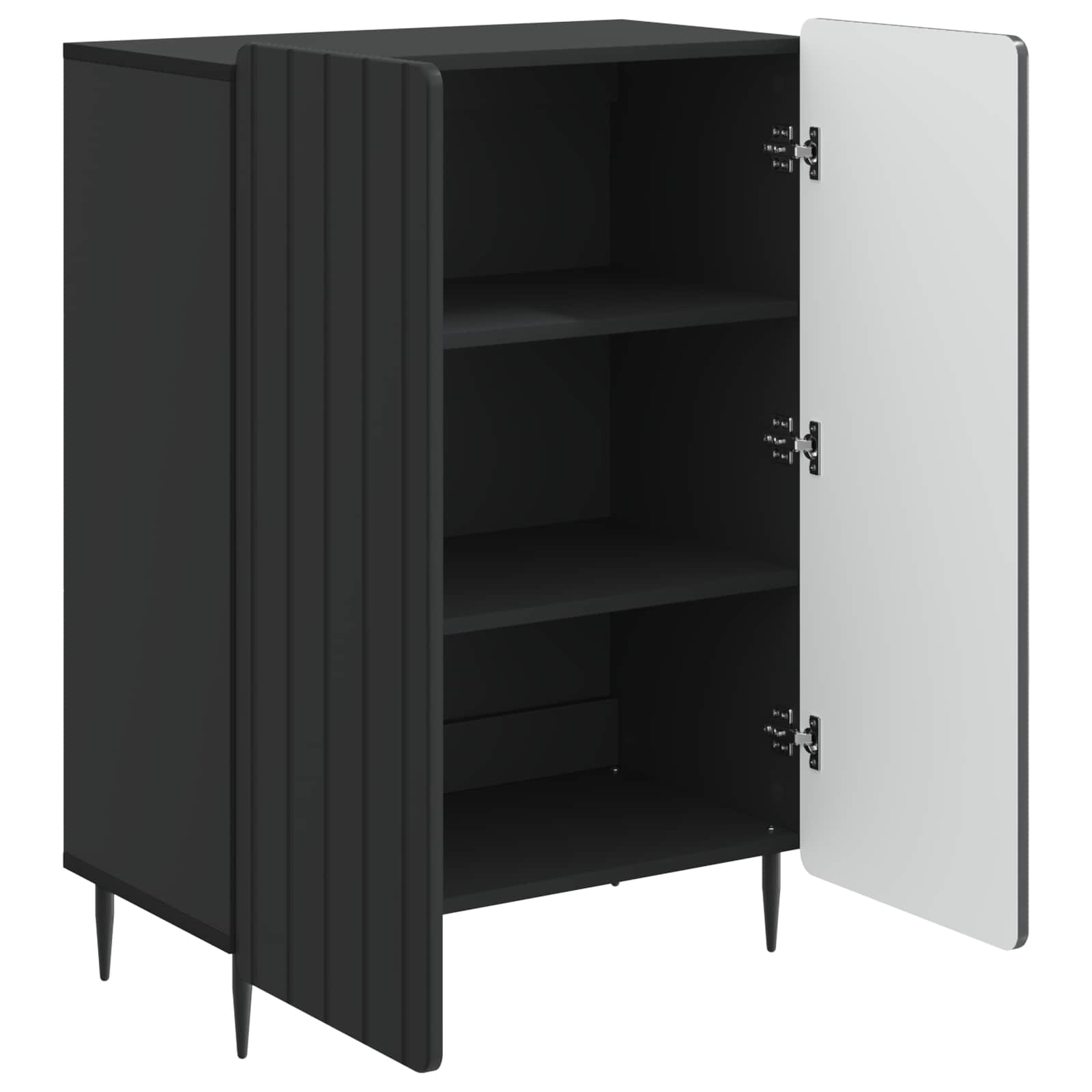 vidaXL Bufet Czarny 66 x 34,5 x 92 cm Drewno inżynieryjne