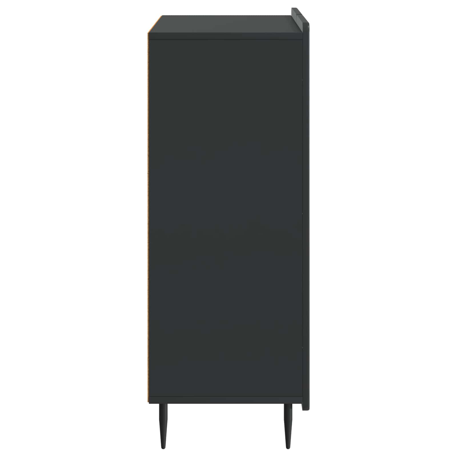 vidaXL Bufet Czarny 66 x 34,5 x 92 cm Drewno inżynieryjne