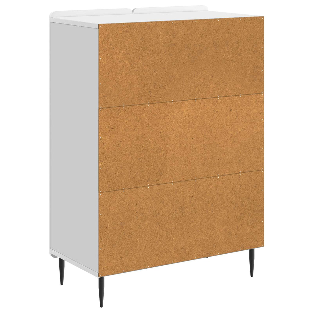 vidaXL Bufet Biały wysoki połysk 66 x 34,5 x 92 cm Drewno inżynieryjne