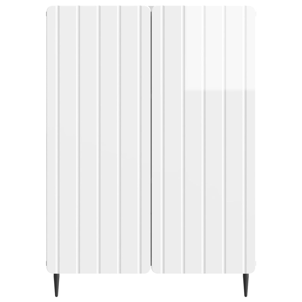 vidaXL Bufet Biały wysoki połysk 66 x 34,5 x 92 cm Drewno inżynieryjne
