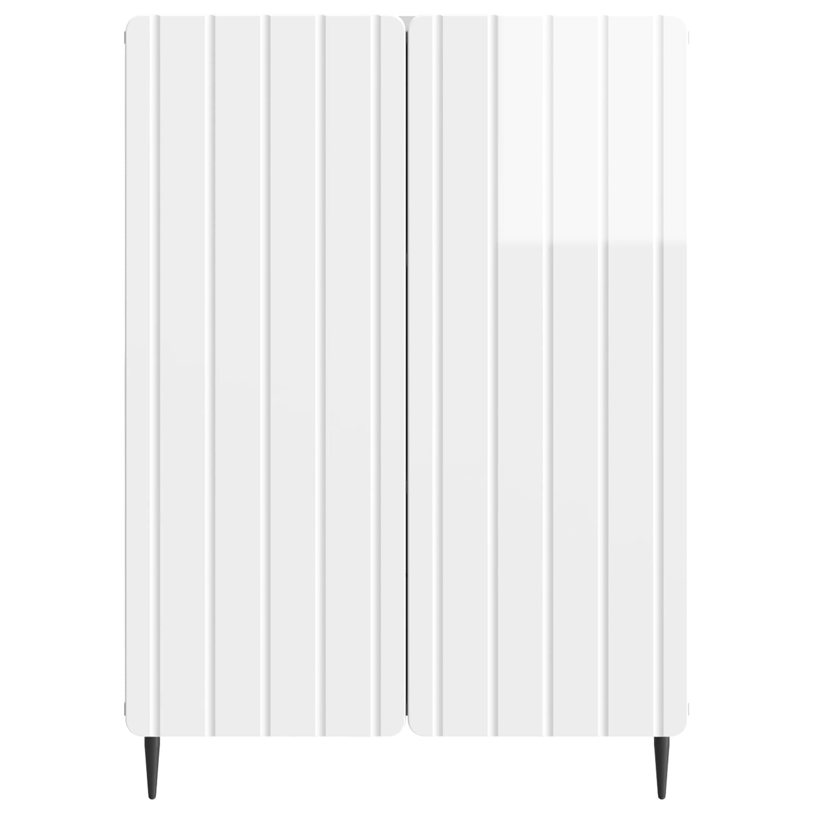vidaXL Bufet Biały wysoki połysk 66 x 34,5 x 92 cm Drewno inżynieryjne
