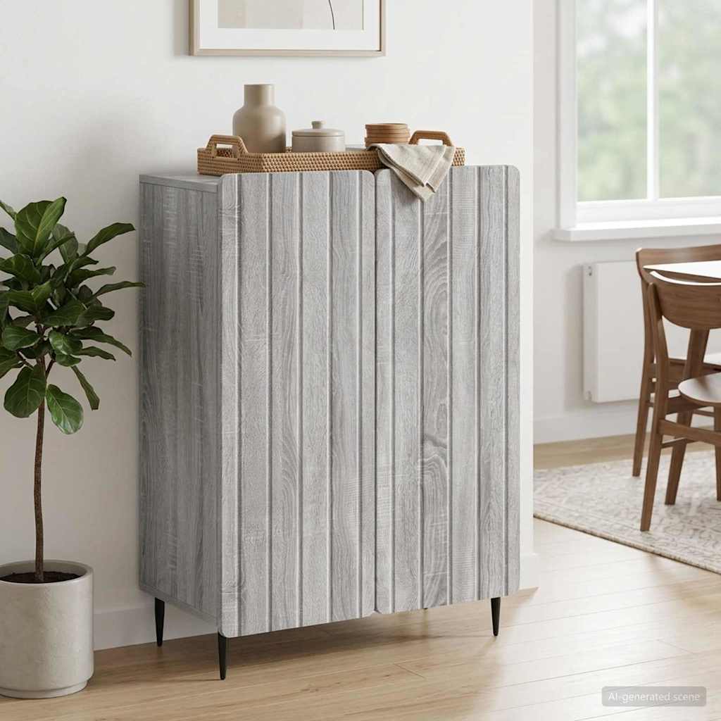 vidaXL Bufet Szary Sonoma 66 x 34,5 x 92 cm Drewno inżynieryjne