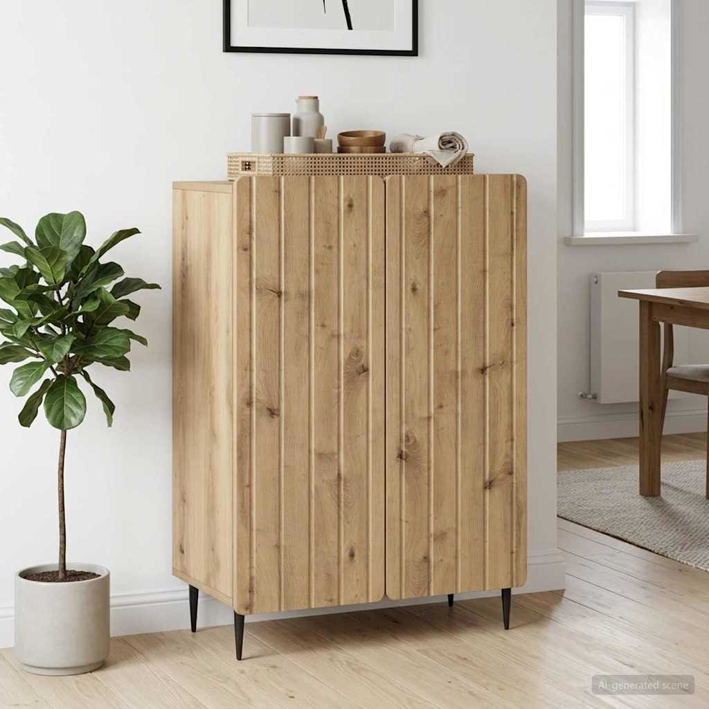 vidaXL Bufet Dąb artisan 66 x 34,5 x 92 cm Drewno inżynieryjne
