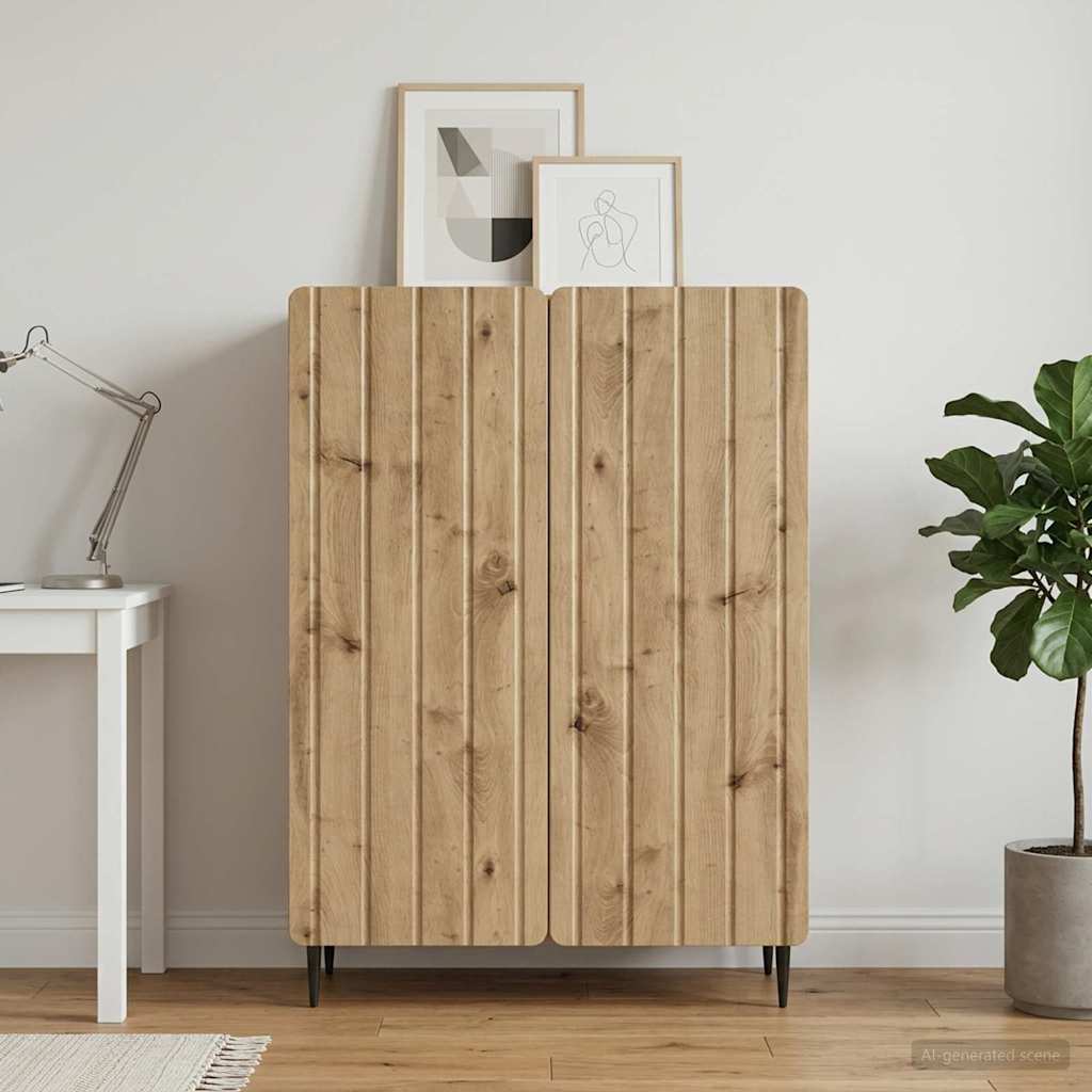vidaXL Bufet Dąb artisan 66 x 34,5 x 92 cm Drewno inżynieryjne