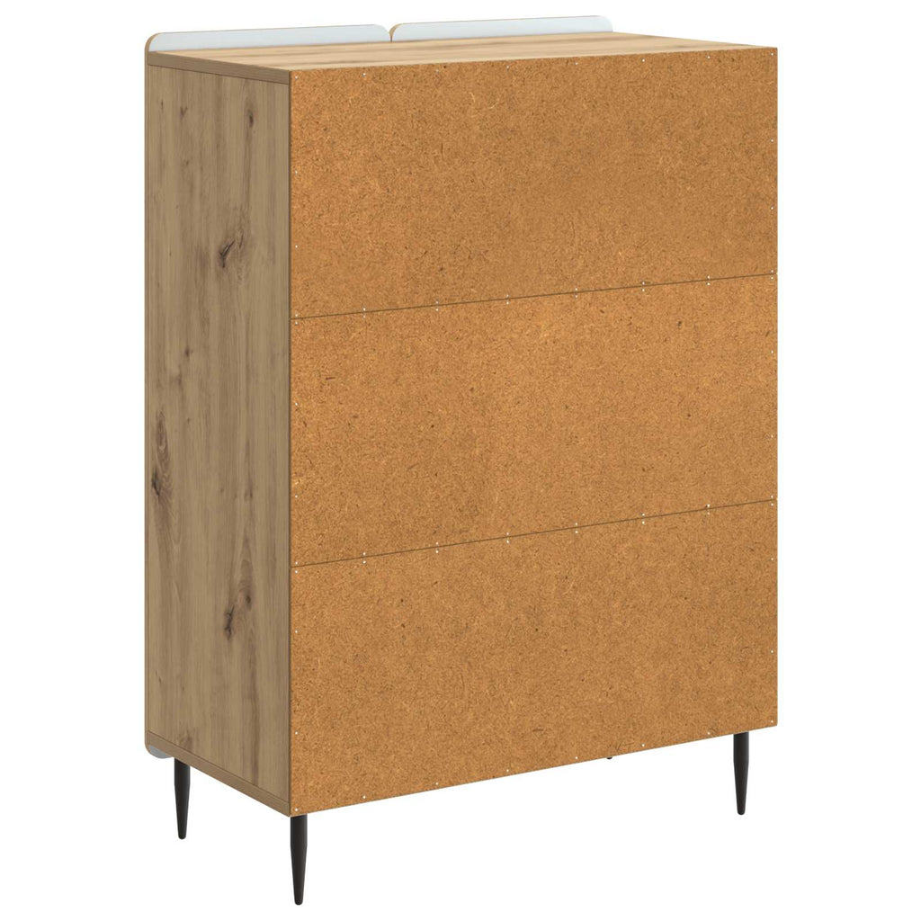 vidaXL Bufet Dąb artisan 66 x 34,5 x 92 cm Drewno inżynieryjne