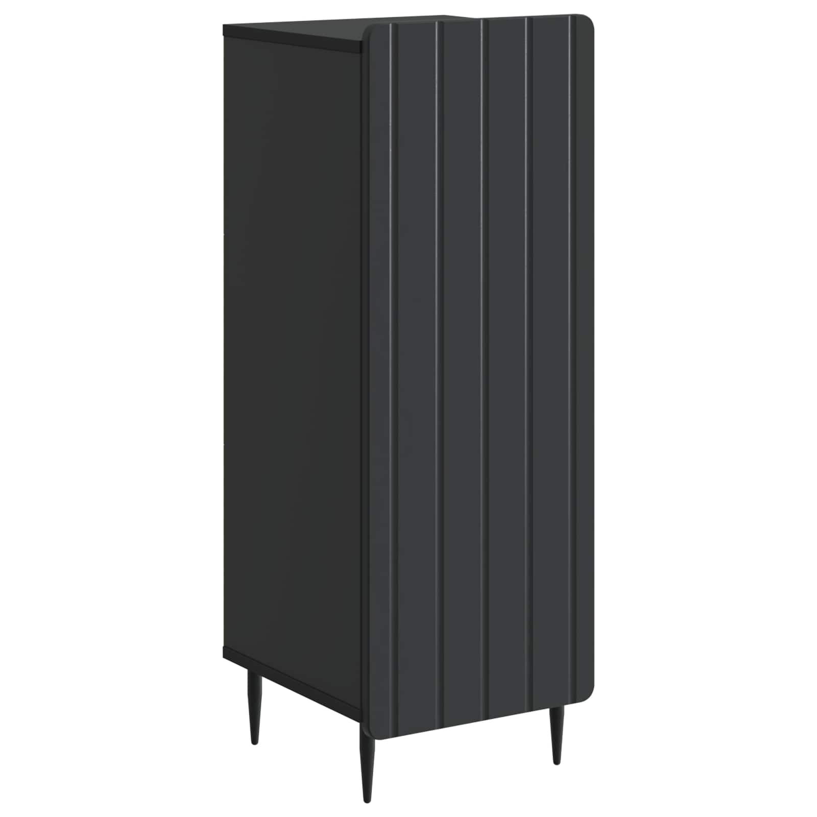 vidaXL Bufet Czarny 34,5 x 33 x 92 cm Drewno inżynieryjne