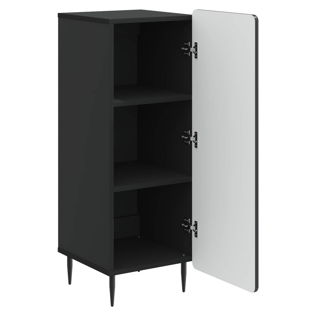 vidaXL Bufet Czarny 34,5 x 33 x 92 cm Drewno inżynieryjne
