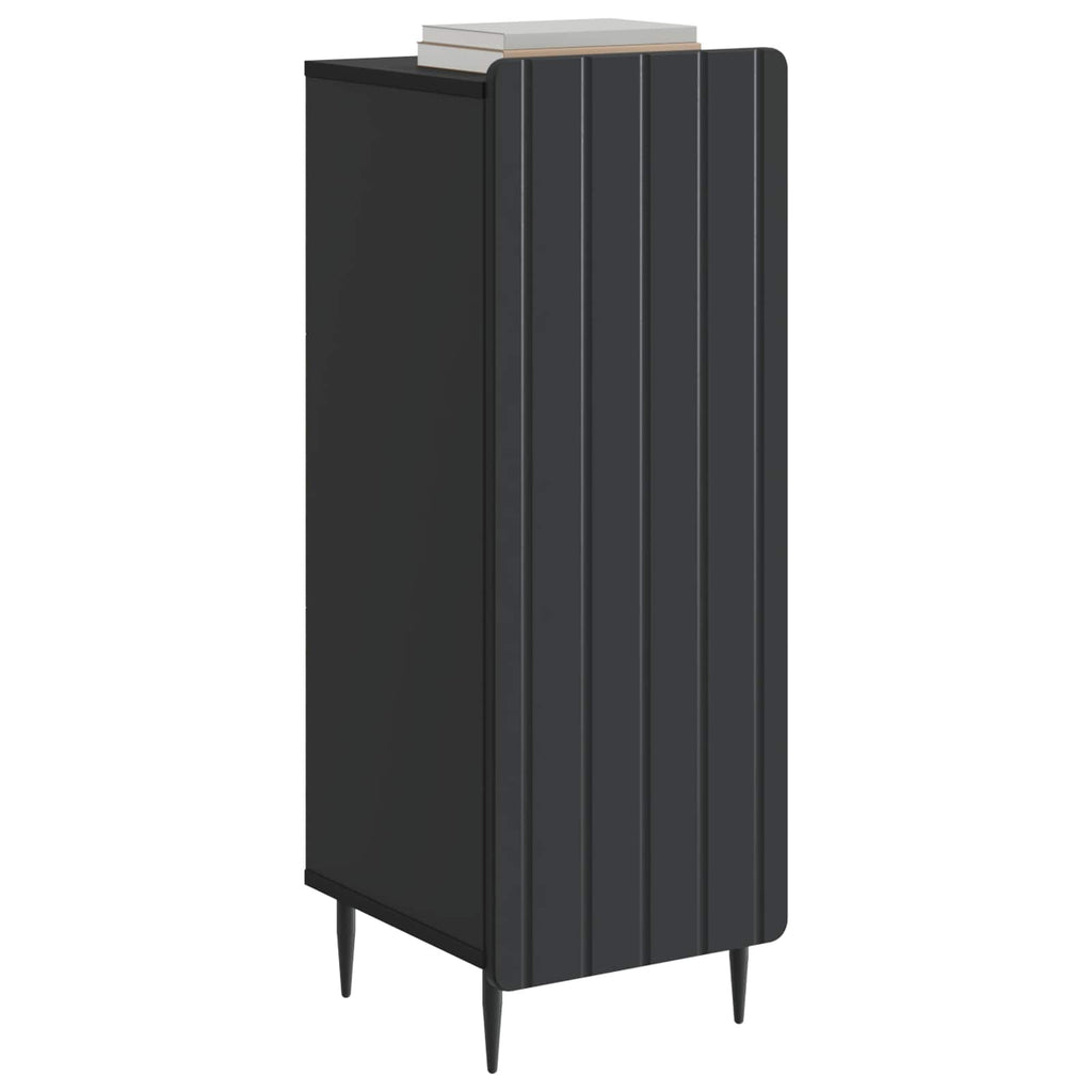 vidaXL Bufet Czarny 34,5 x 33 x 92 cm Drewno inżynieryjne