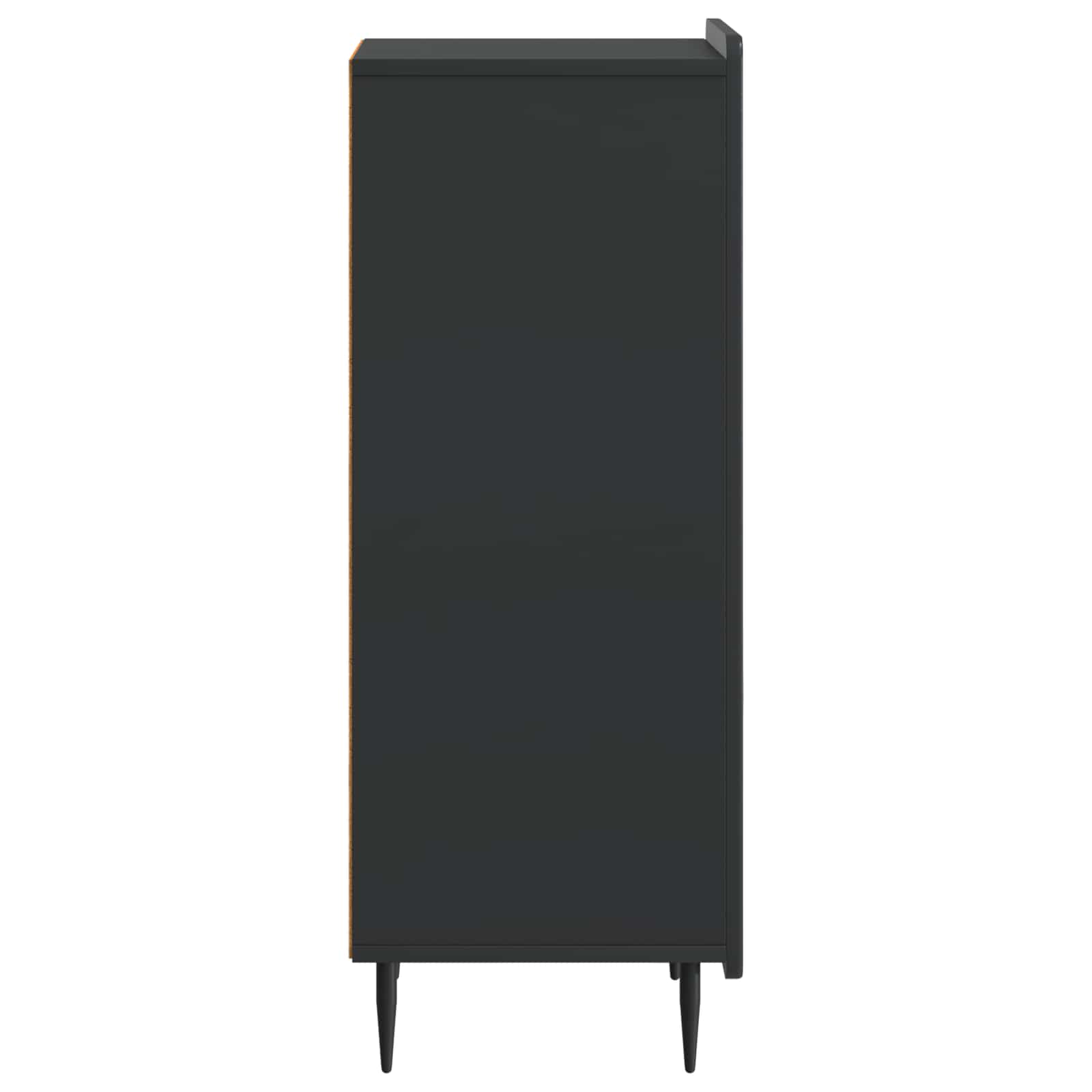 vidaXL Bufet Czarny 34,5 x 33 x 92 cm Drewno inżynieryjne