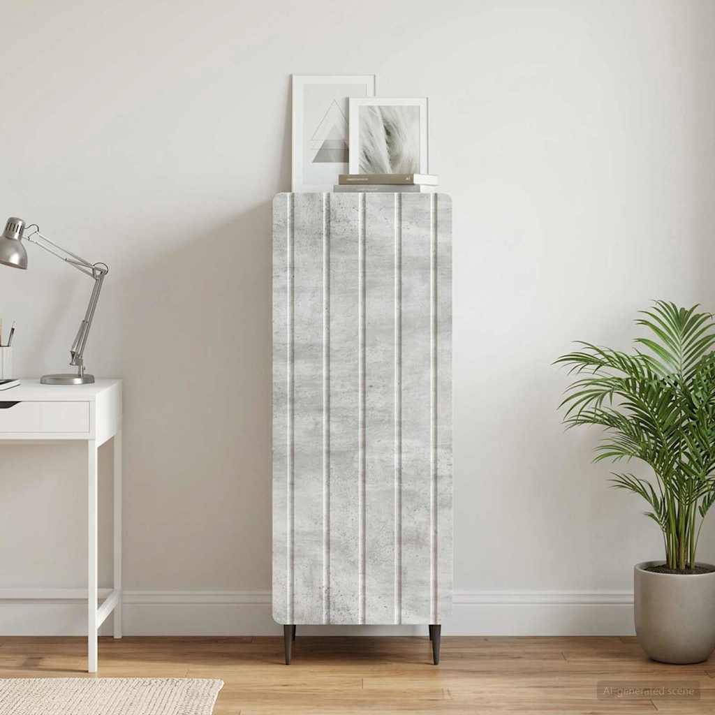 vidaXL Bufet Betonowy szary 34,5 x 33 x 92 cm Drewno inżynieryjne