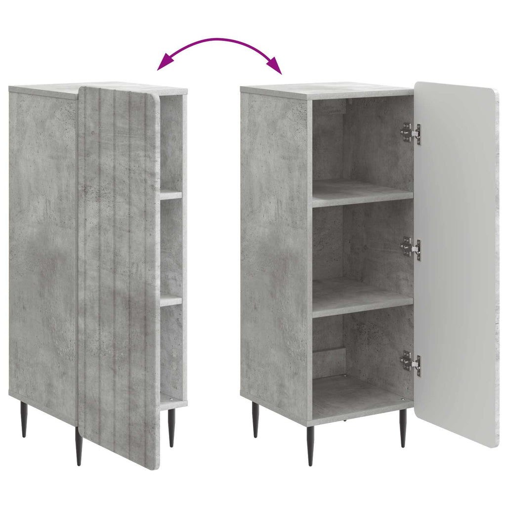 vidaXL Bufet Betonowy szary 34,5 x 33 x 92 cm Drewno inżynieryjne