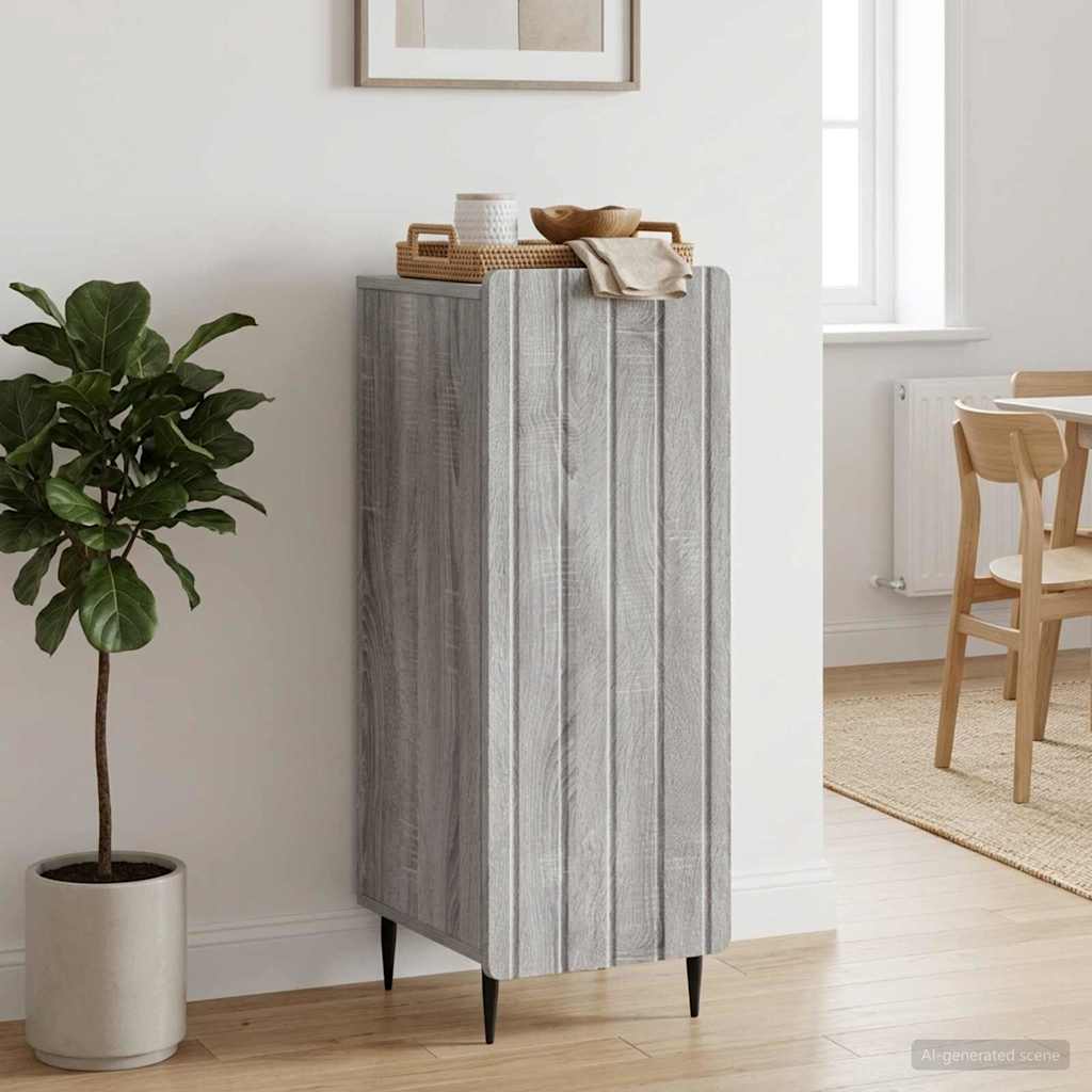 vidaXL Bufet Szary Sonoma 34,5 x 33 x 92 cm Drewno inżynieryjne
