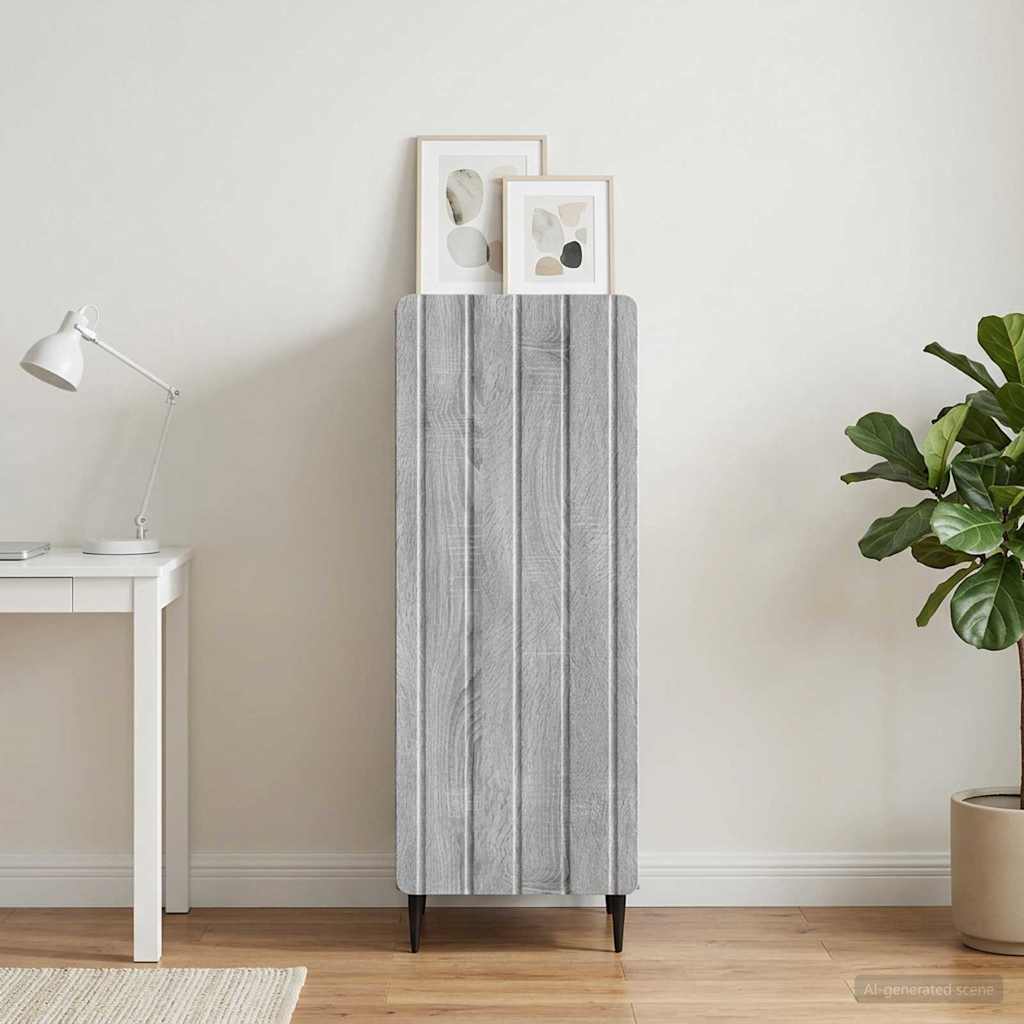 vidaXL Bufet Szary Sonoma 34,5 x 33 x 92 cm Drewno inżynieryjne