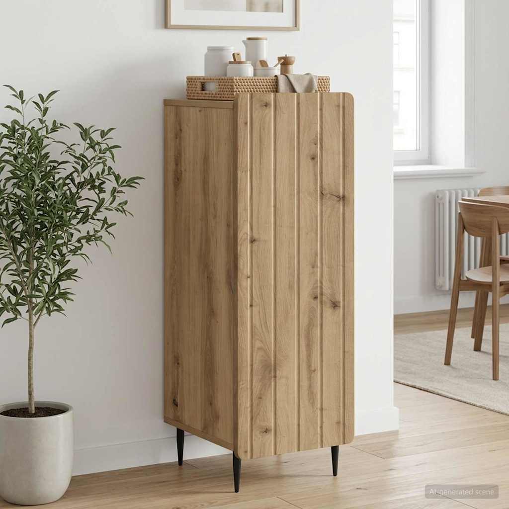 vidaXL Bufet Dąb artisan 34,5 x 33 x 92 cm Drewno inżynieryjne