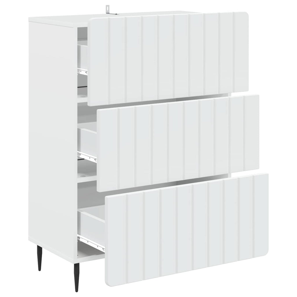 vidaXL Szafka z Szufladami Biały 66 x 34,5 x 92 cm Drewno inżynieryjne
