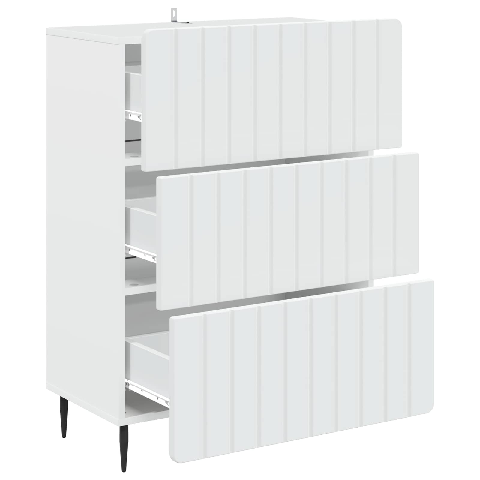 vidaXL Szafka z Szufladami Biały 66 x 34,5 x 92 cm Drewno inżynieryjne