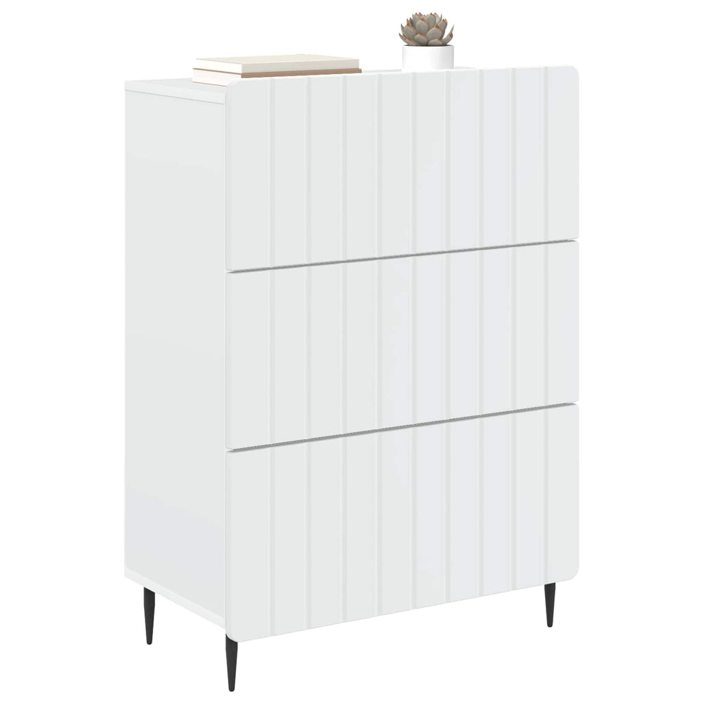 vidaXL Szafka z Szufladami Biały 66 x 34,5 x 92 cm Drewno inżynieryjne
