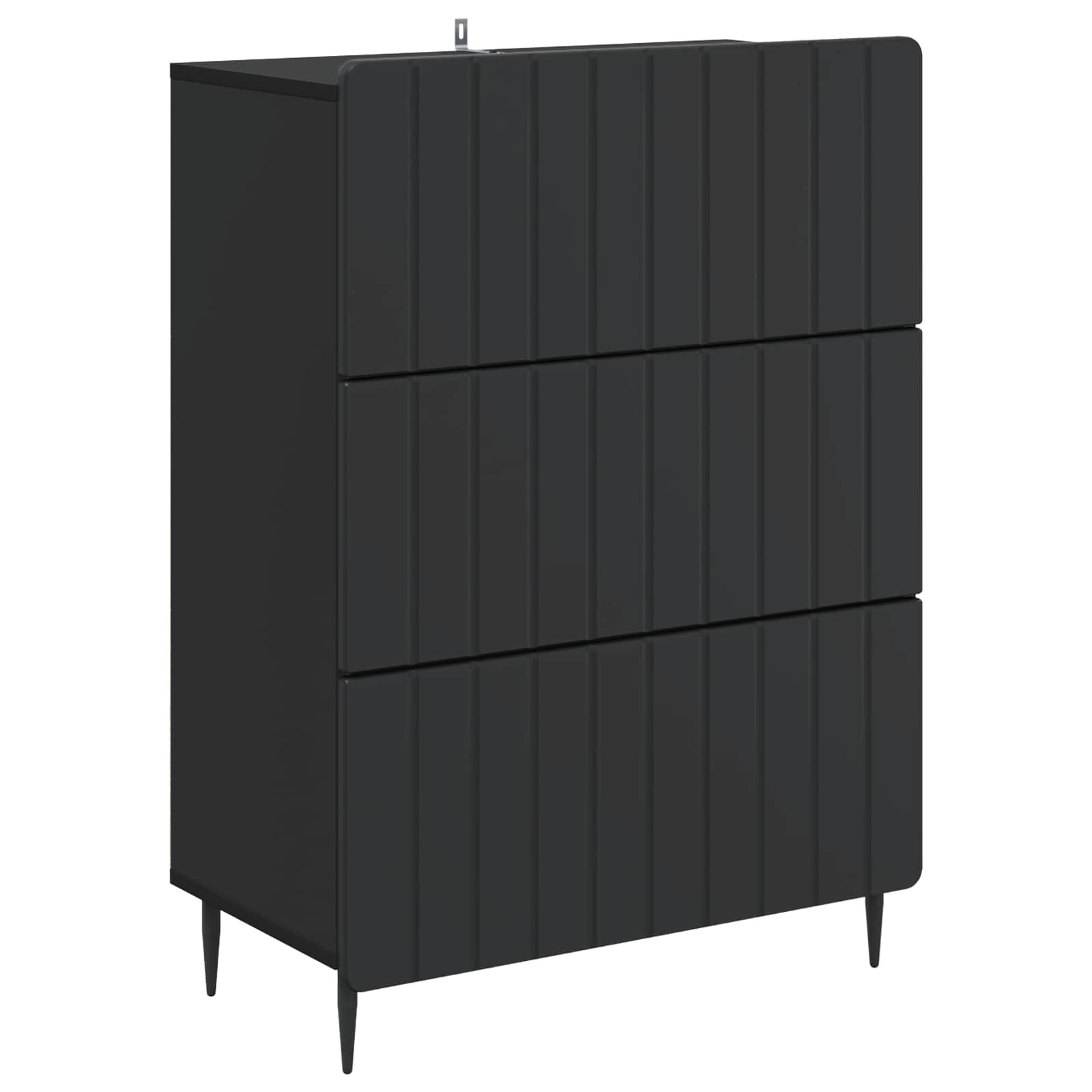 vidaXL Szafka z Szufladami Czarny 66 x 34,5 x 92 cm