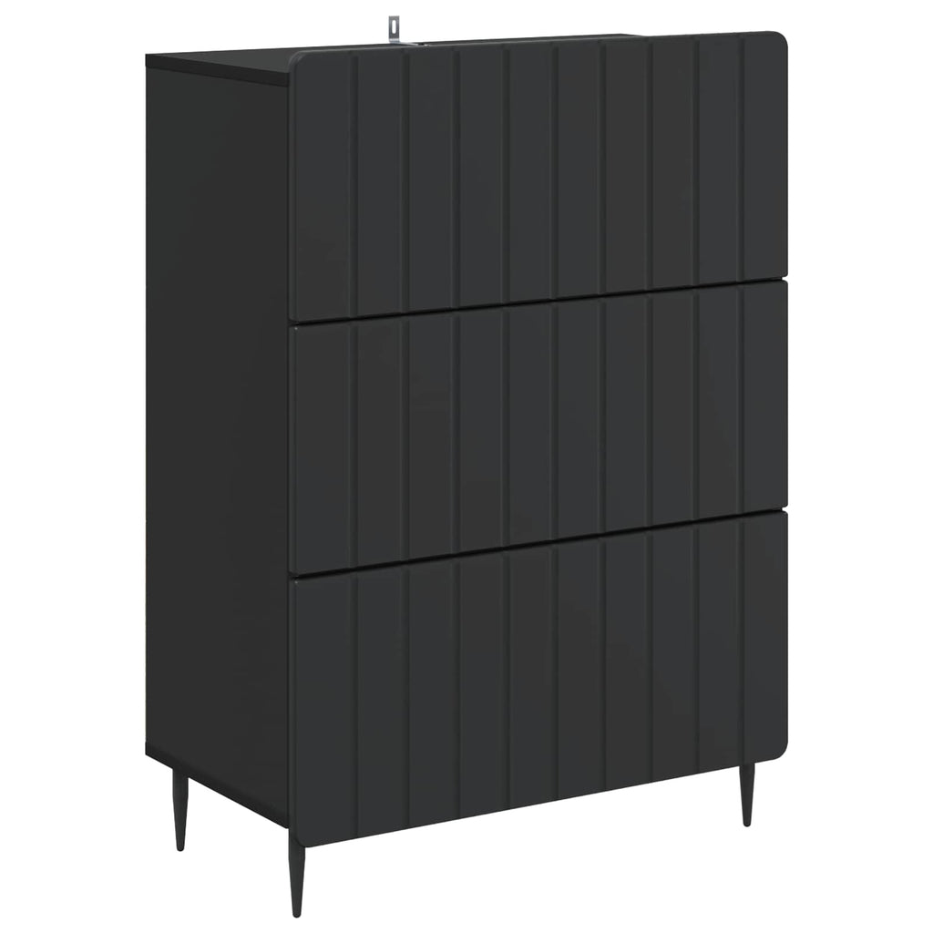 vidaXL Szafka z Szufladami Czarny 66 x 34,5 x 92 cm